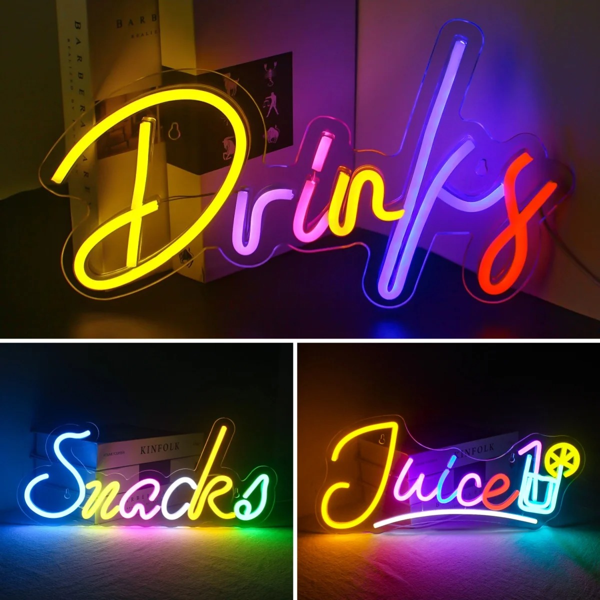Food Snacks Background - شريط المشروبات والوجبات الخفيفة LED ضوء