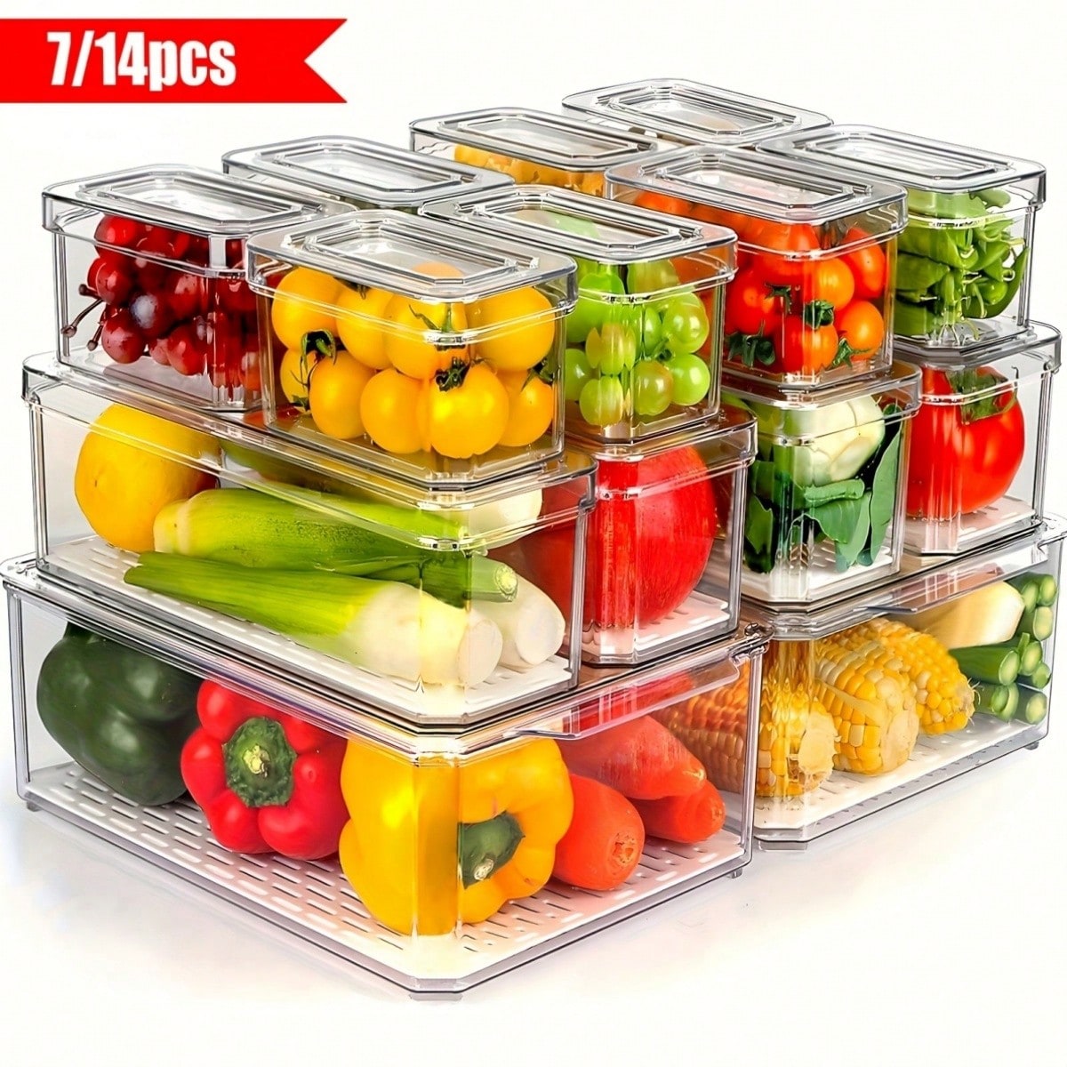 7/14 قطعة من صناديق تنظيم الثل - مراجعة Food Snacks Gifts وسعره