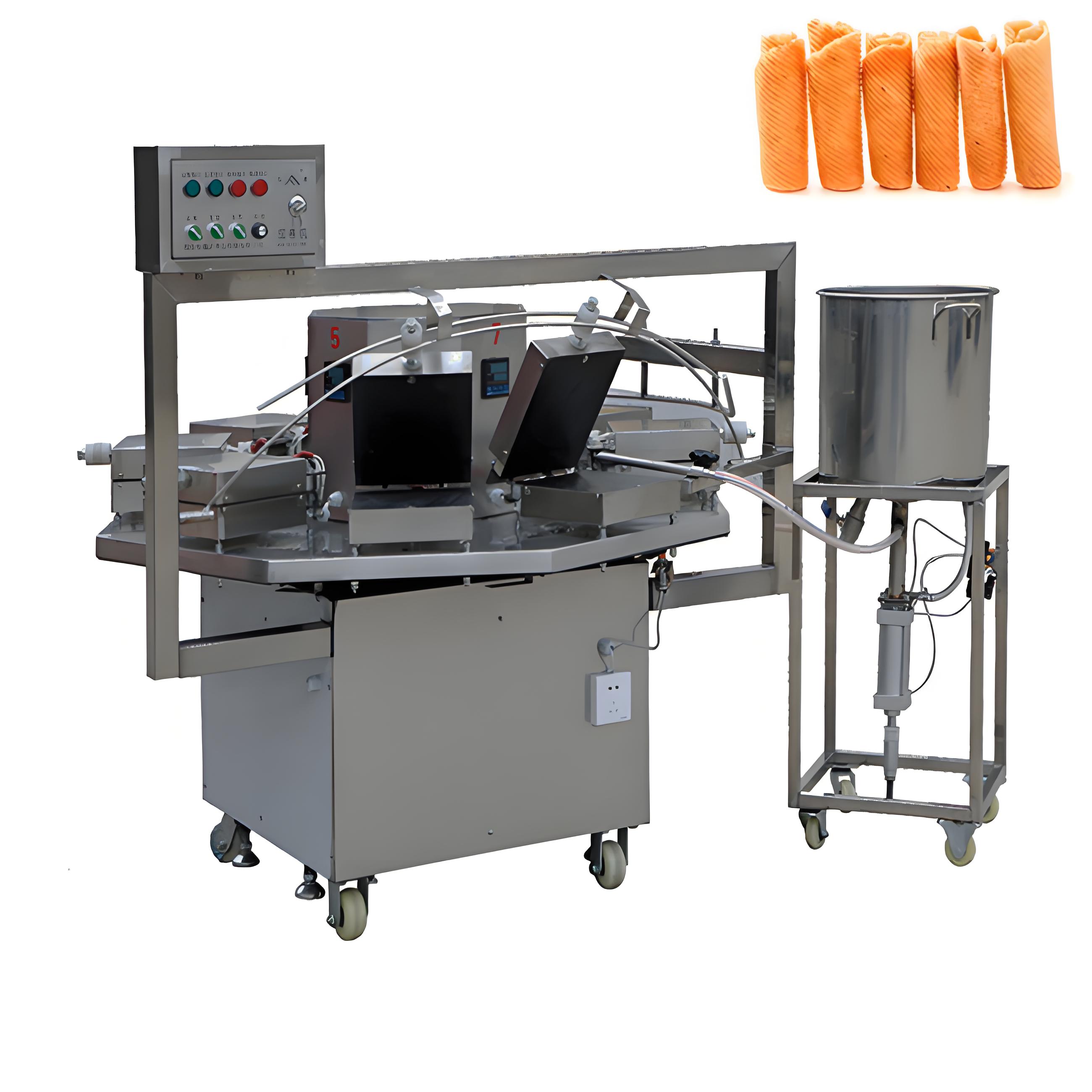 آلة صنع لفائف البيض FL منخفضة  - مراجعة Food Snacks Making Machine وسعره