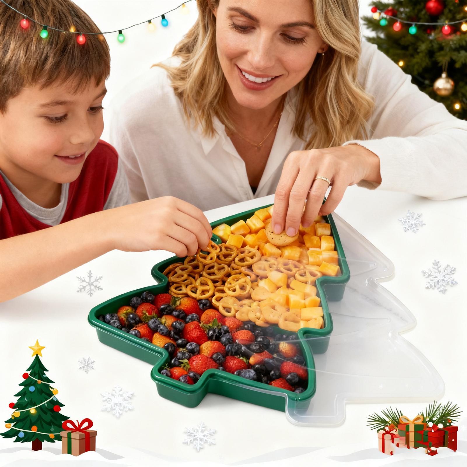 عيد الميلاد صينية الوجبات الخف - مراجعة Food Snacks For Christmas وسعره