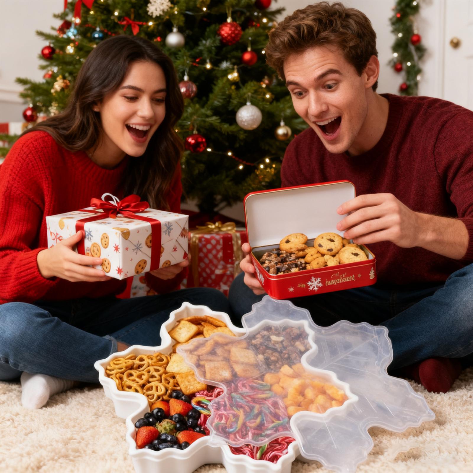 عيد الميلاد صينية الوجبات الخف - مراجعة Food Snacks For Christmas وسعره