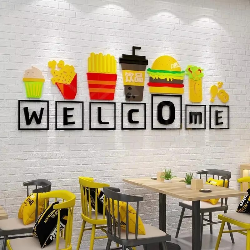 ملصقات جدارية بتصميم طعام، ديك - مراجعة Food Snacks Background وسعره